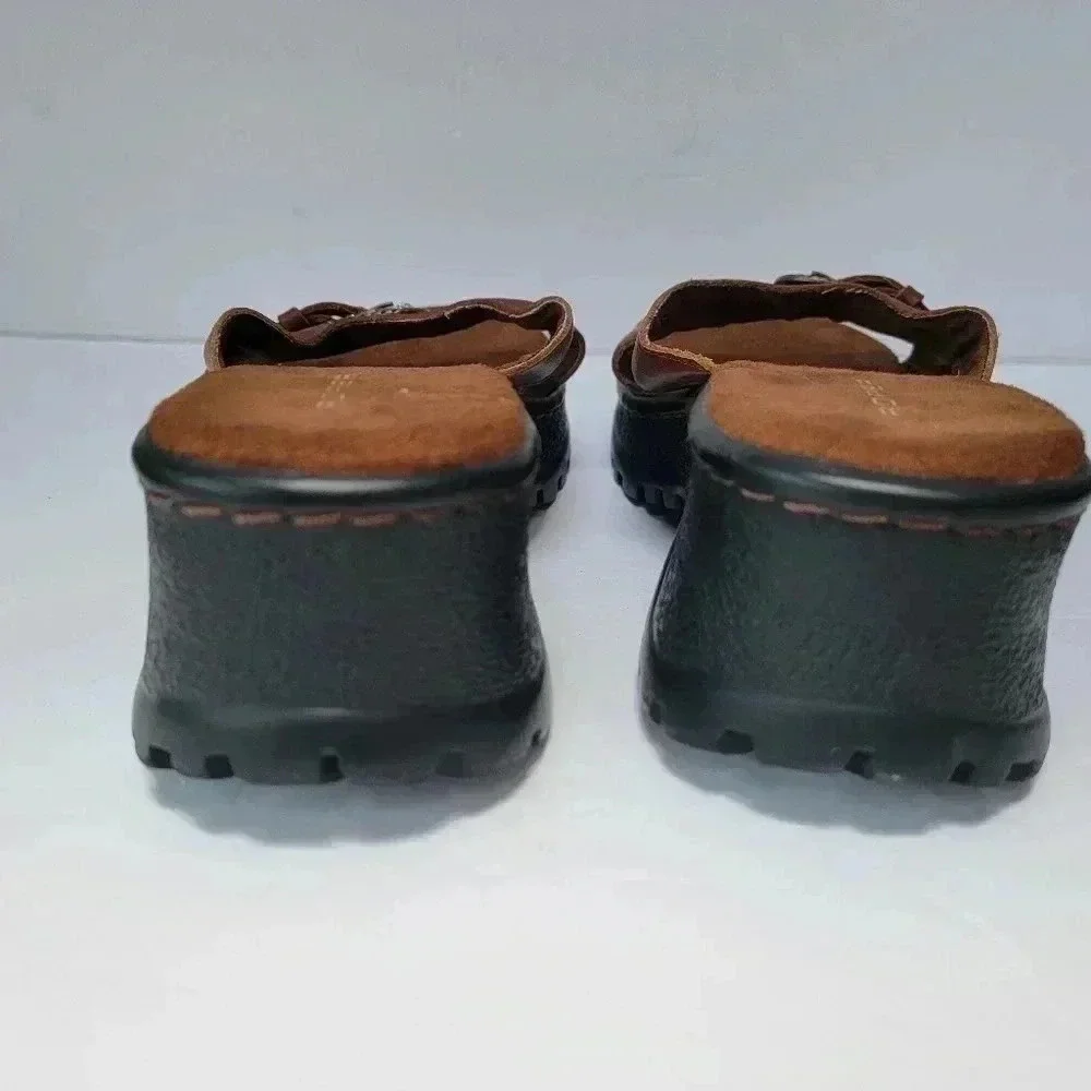 Roper Women's Chunky Heel Platform Leather Sandals Size 9 - Picture 3 of 5